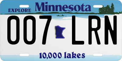 MN license plate 007LRN