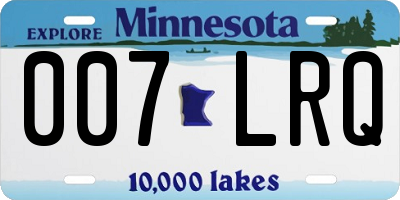 MN license plate 007LRQ