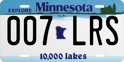 MN license plate 007LRS
