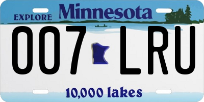 MN license plate 007LRU