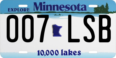 MN license plate 007LSB
