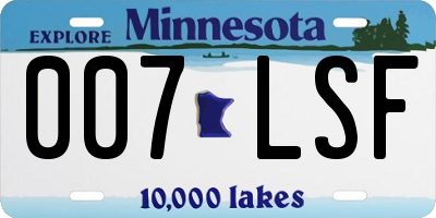 MN license plate 007LSF