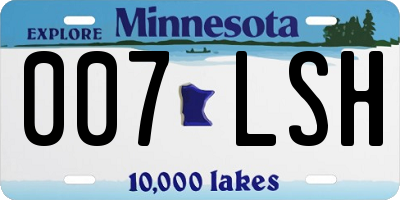 MN license plate 007LSH
