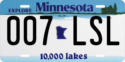 MN license plate 007LSL
