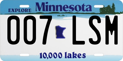 MN license plate 007LSM