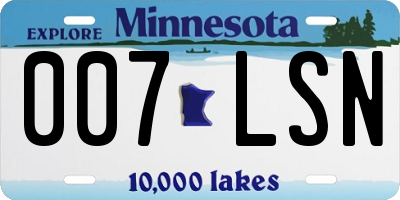 MN license plate 007LSN