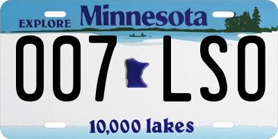 MN license plate 007LSO