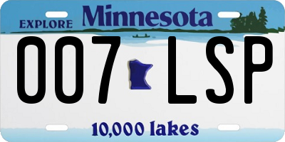 MN license plate 007LSP