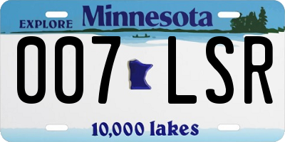 MN license plate 007LSR