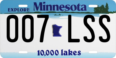 MN license plate 007LSS