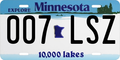 MN license plate 007LSZ