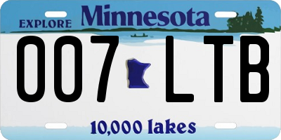 MN license plate 007LTB