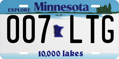 MN license plate 007LTG