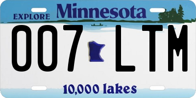 MN license plate 007LTM