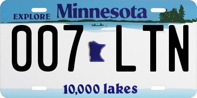 MN license plate 007LTN