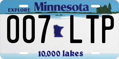 MN license plate 007LTP
