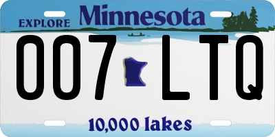 MN license plate 007LTQ