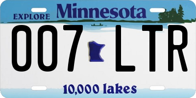 MN license plate 007LTR