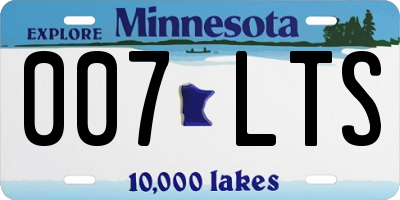 MN license plate 007LTS