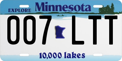 MN license plate 007LTT
