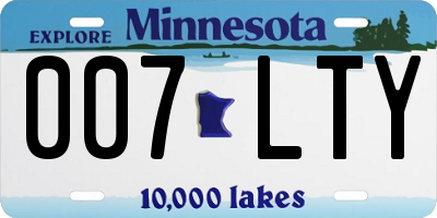 MN license plate 007LTY