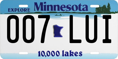 MN license plate 007LUI