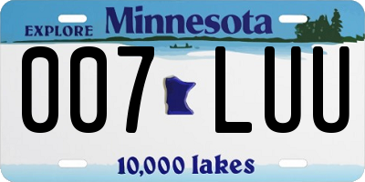 MN license plate 007LUU