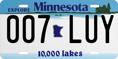 MN license plate 007LUY