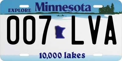 MN license plate 007LVA