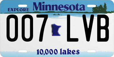MN license plate 007LVB