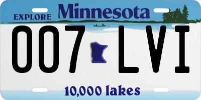 MN license plate 007LVI