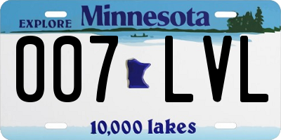 MN license plate 007LVL