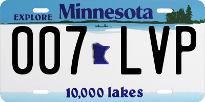 MN license plate 007LVP