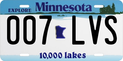 MN license plate 007LVS