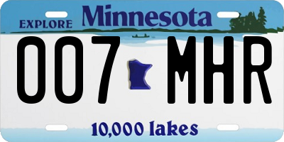 MN license plate 007MHR