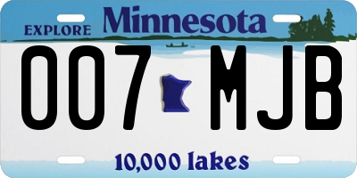 MN license plate 007MJB