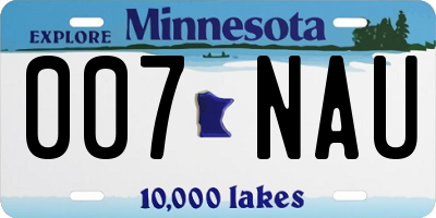 MN license plate 007NAU