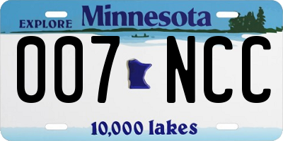 MN license plate 007NCC