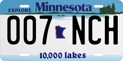 MN license plate 007NCH