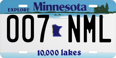 MN license plate 007NML