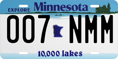 MN license plate 007NMM
