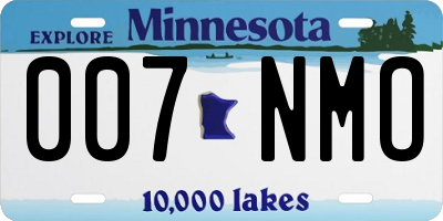 MN license plate 007NMO
