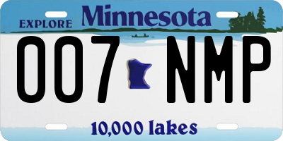 MN license plate 007NMP