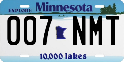 MN license plate 007NMT