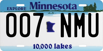 MN license plate 007NMU