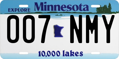 MN license plate 007NMY