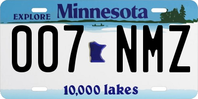 MN license plate 007NMZ