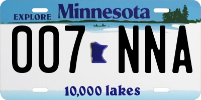 MN license plate 007NNA