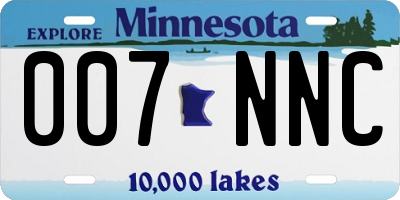 MN license plate 007NNC