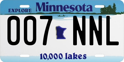 MN license plate 007NNL